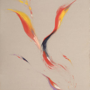 Beze jména 7, intuitivní malba, suchý pastel na karton od Hany Pospíšilové.