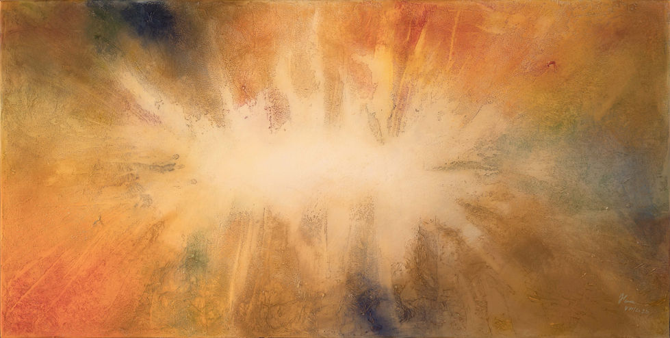 Stáří, intuitivní malba, akryl na plátně od Hany Pospíšilové.