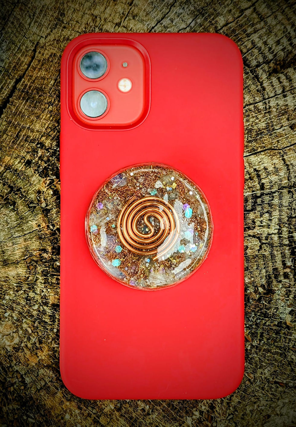 Thumbnail: NEW! Serenity Opalite Orgonite Puck/Mini Charging Plate/EMF Protection Sticker