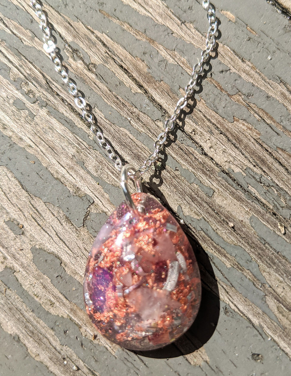 Thumbnail: NEW! Divine Love Orgonite Crystal Water Drop Pendant