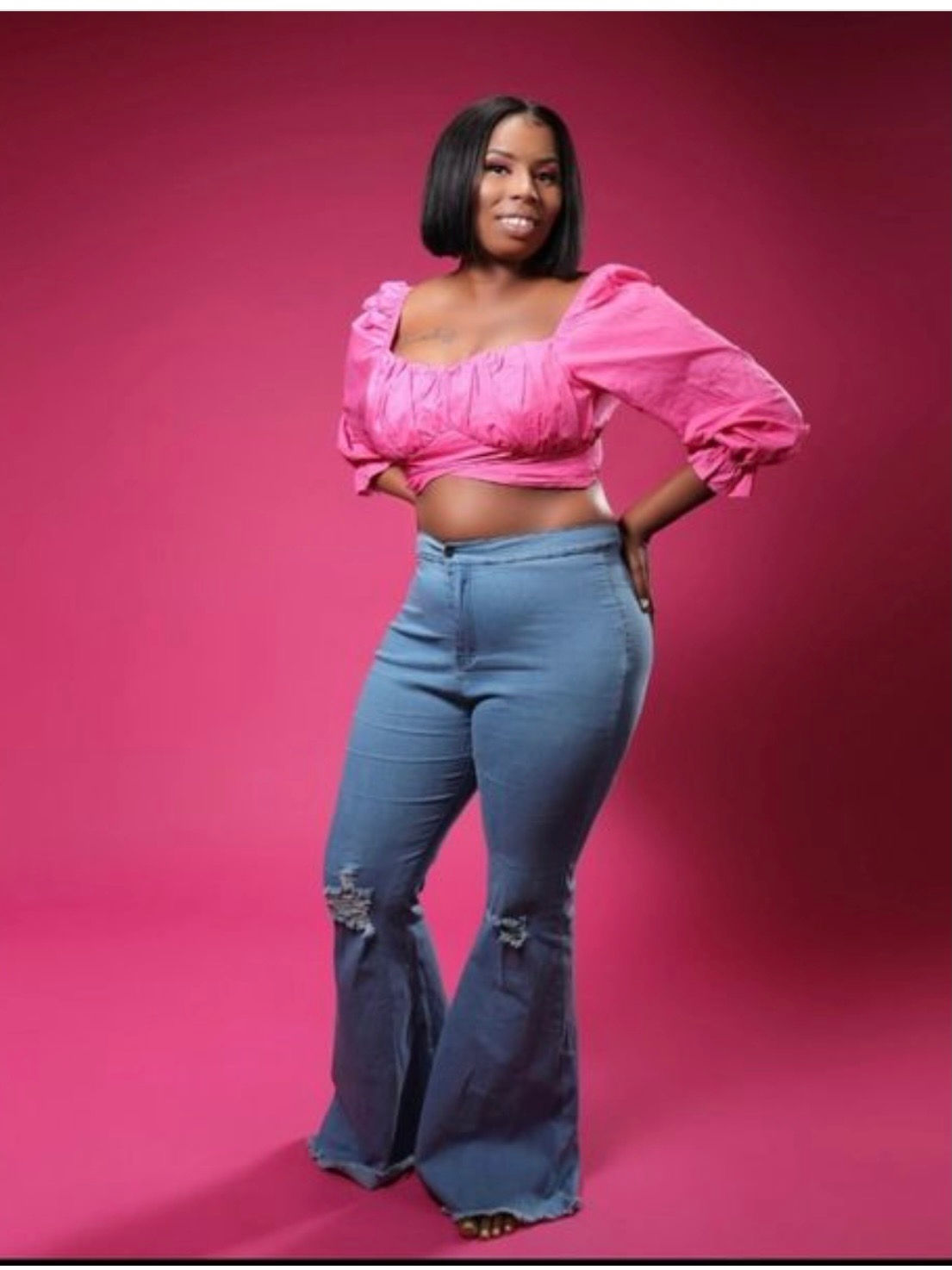 Denim bell bottoms 