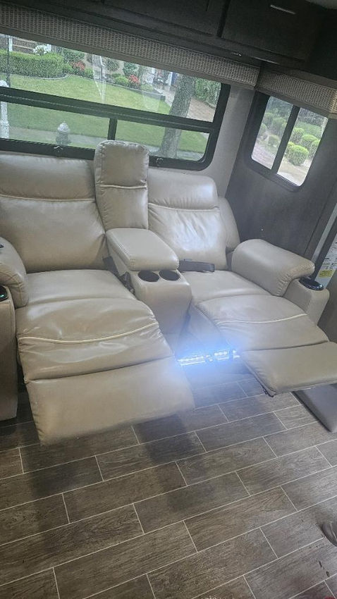 Beige leather RV recliners