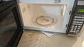 Dirty microwave needs cleaning