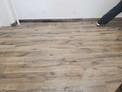 Clean gray wood laminate floor