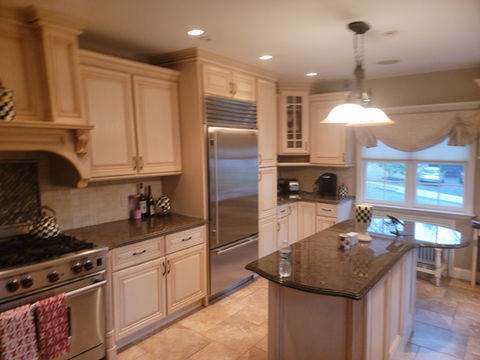 Elegant kitchen with granite island