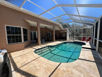 Screened-in custom pool designs Homosassa FL with lanai