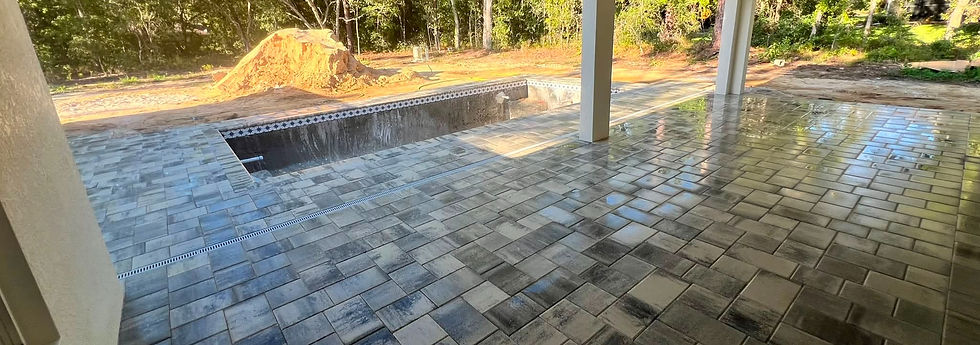 Paver installation Homosassa FL for a new pool deck patio.