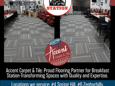 Accent Carpet & Tile: Proud Flooring Partner for Breakfast Station- Transforming Spaces with Quality and Expertise