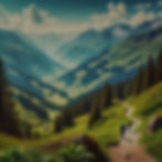 DALL·E 2024-10-26 12.35.38 - A scenic image representing hiking in the Swiss Val Lumnezia