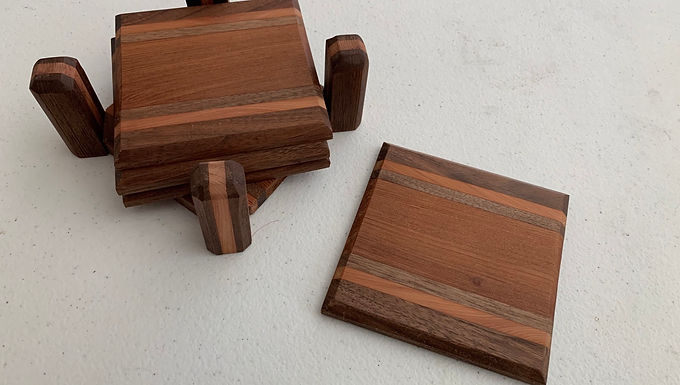 Cherry & Walnut Coasters