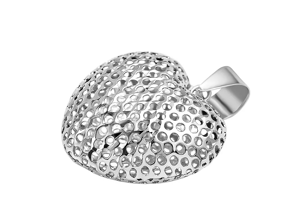 Thumbnail: 9ct White Gold Heart Pendant