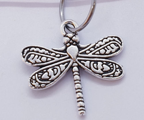 Thumbnail: dragonfly metal charm with large ring