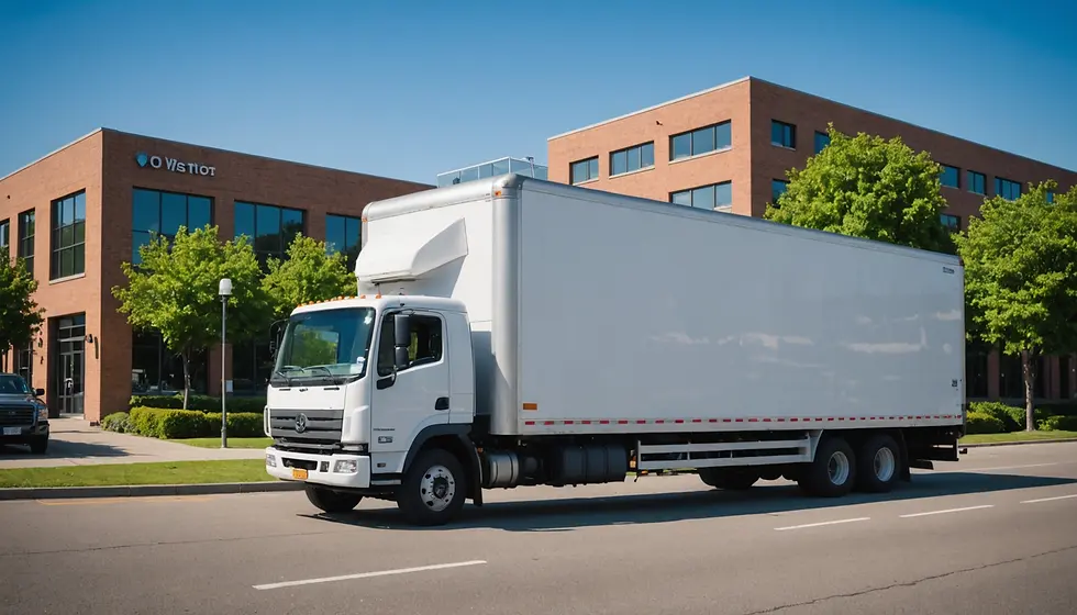 High angle view of a treadmill being set up in a new location
