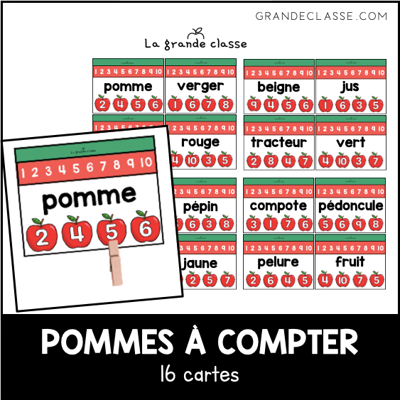 Miniature : Atelier ¨lettres à compter¨pomme