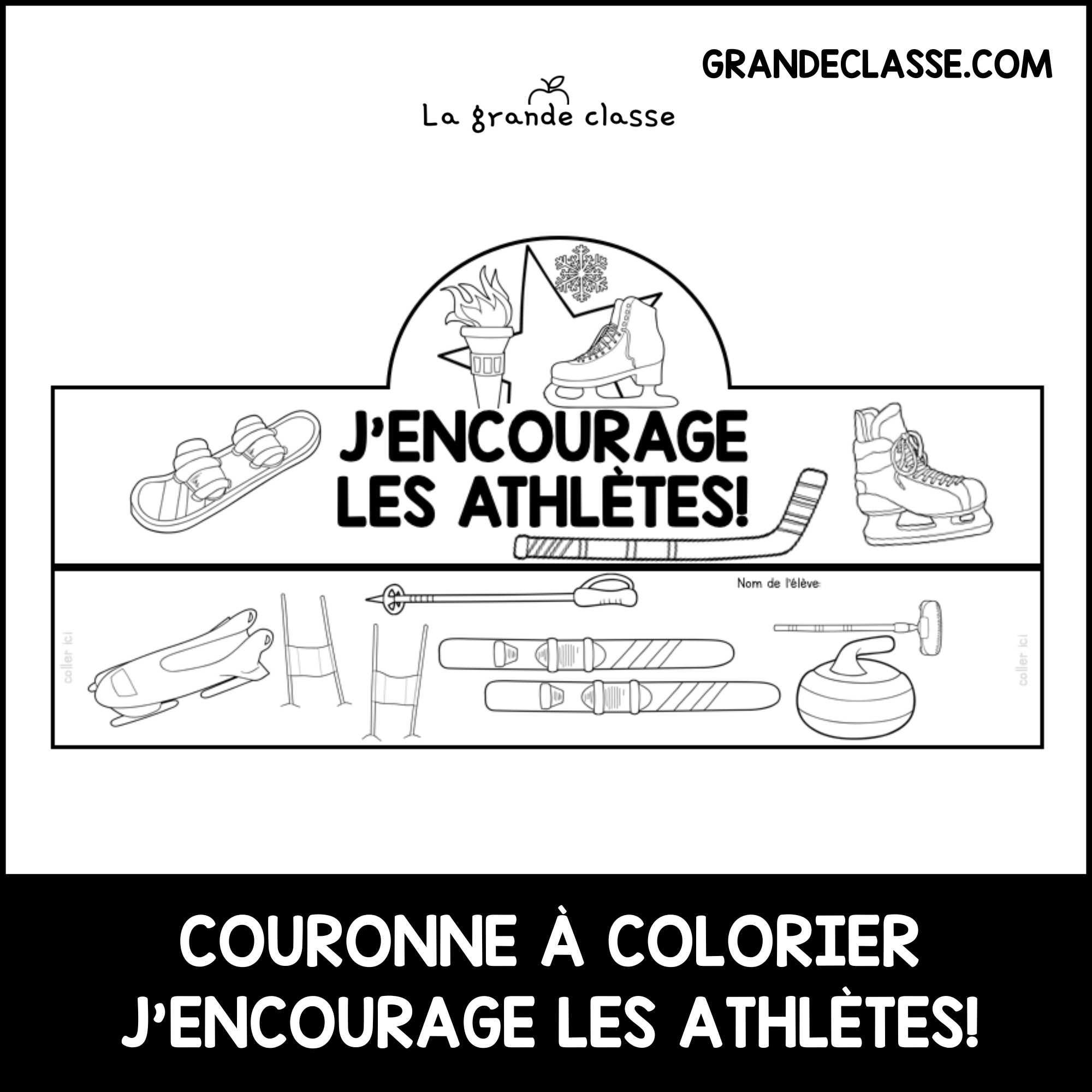 Couronne : j'encourage les athlètes!