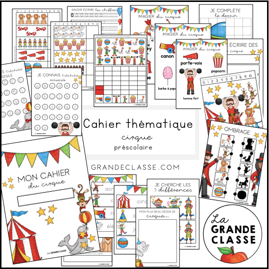 Cahier thématique cirque préscolaire