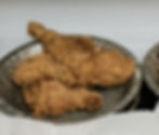 Fried chicken dinner plate