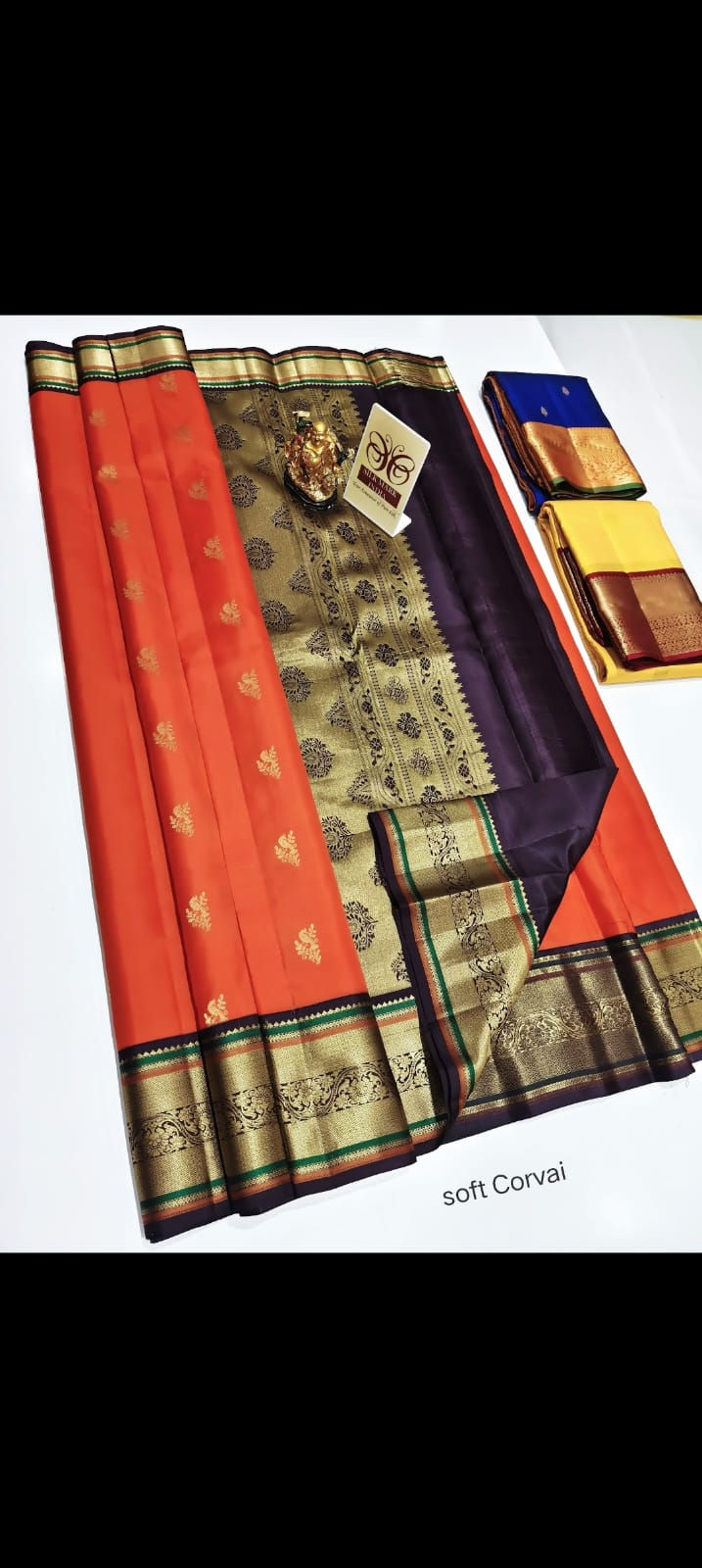 Thumbnail: Handloom pure Mulberry silk saree. Silk mark certified. 