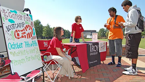 Fall Career Fair boot camp on quad