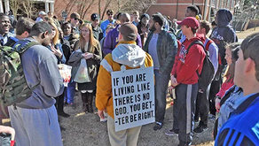 Pious protesters pose psychological threat to students