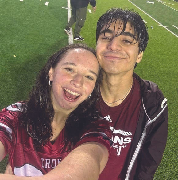 Contributed photo: Laura Stokley and Ricardo Valencia pose at a Troy football game.