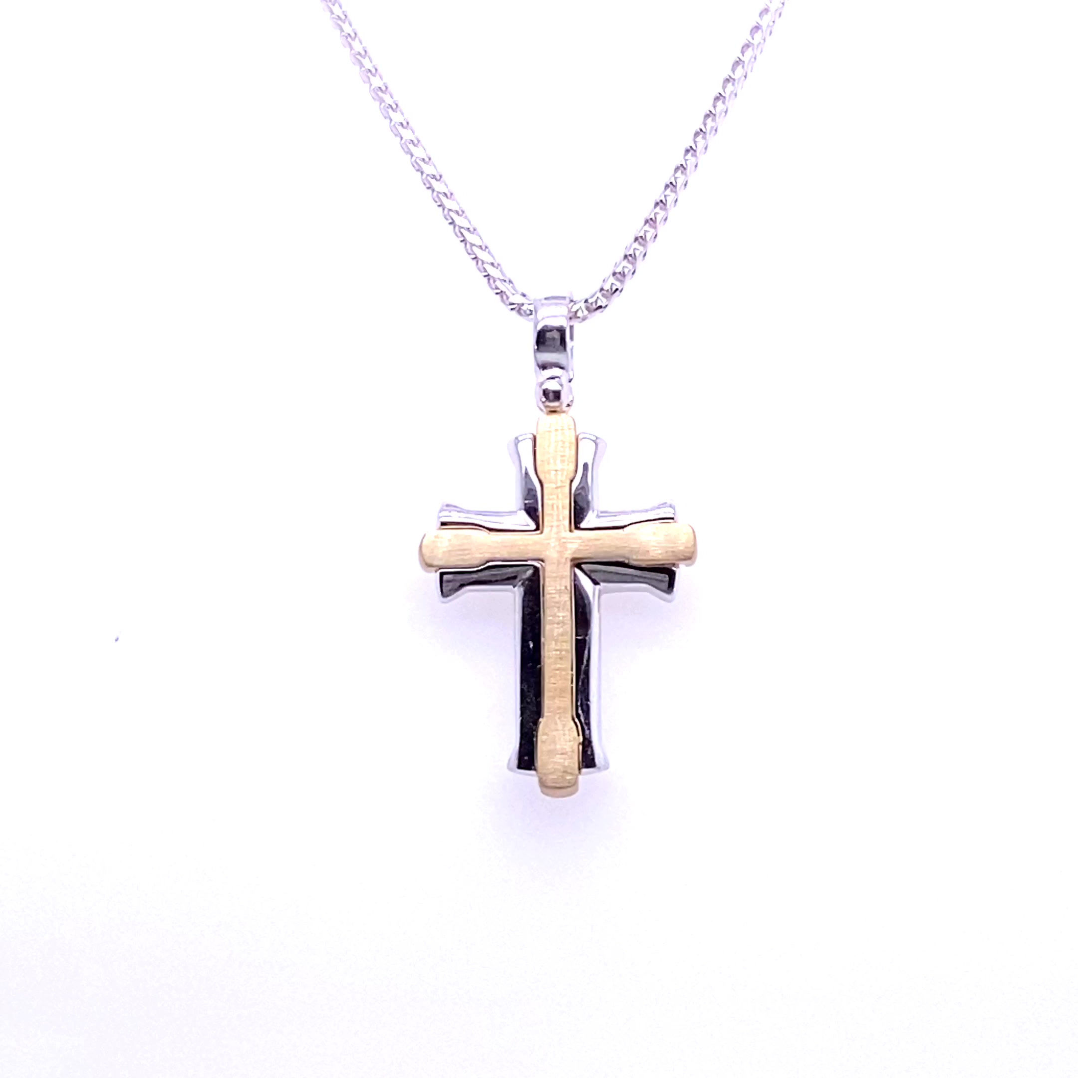Two-Tone Gold Cross