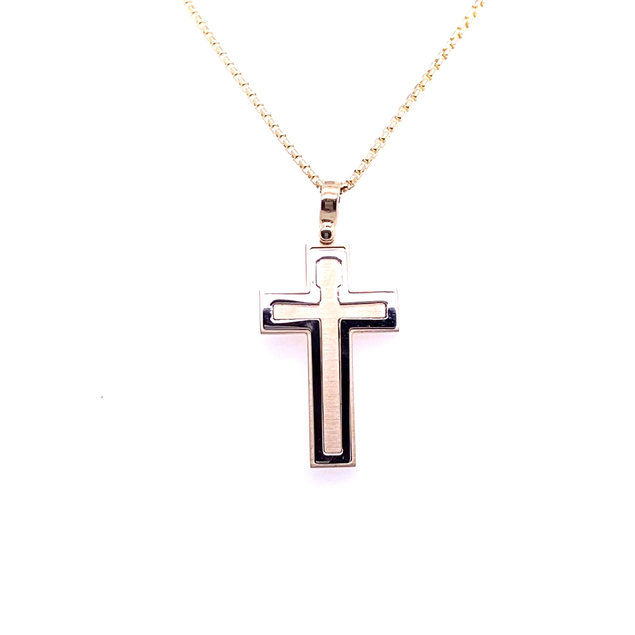 Two-Tone Gold Cross