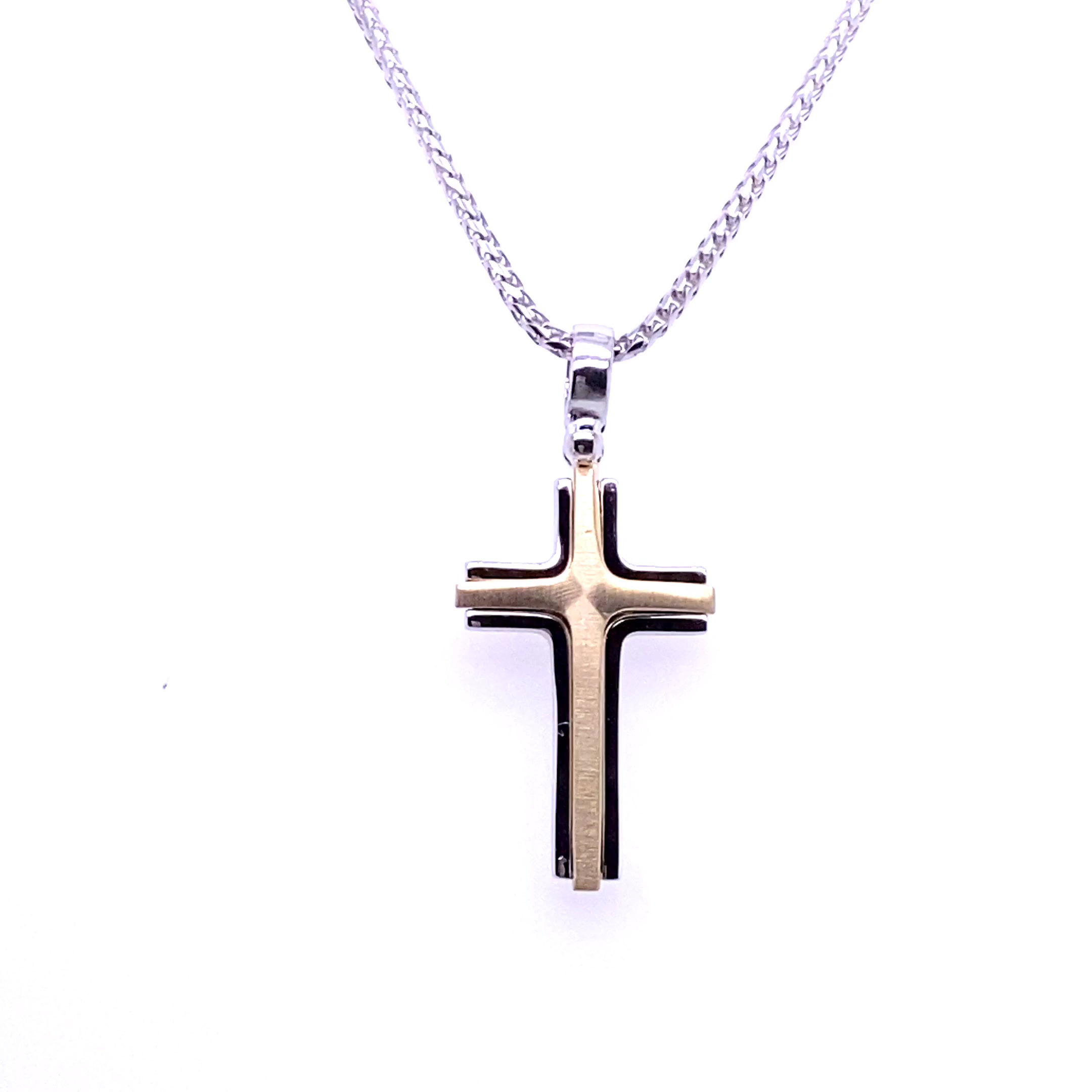 Two-Tone Gold Cross