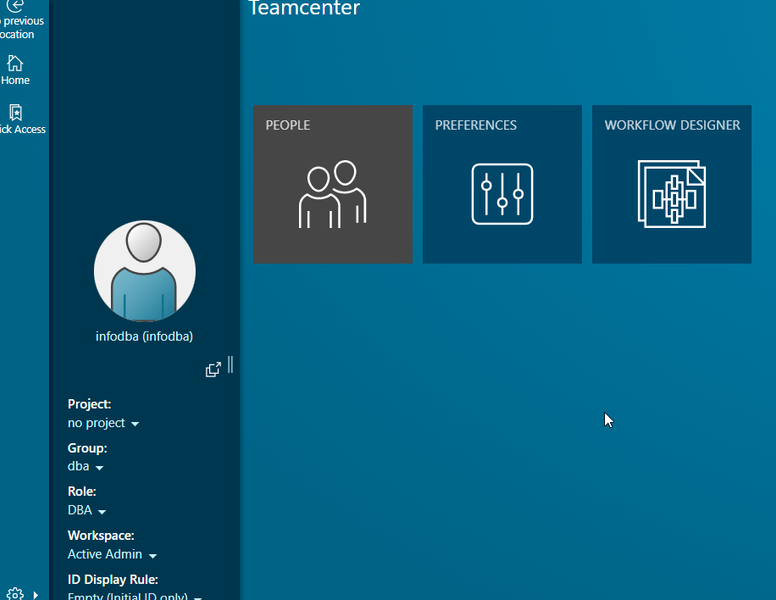 Teamcenter Using Active Workspace Home Page