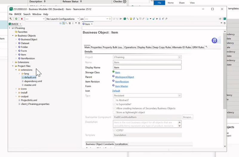 Teamcenter 2512's Business Modeler IDE
