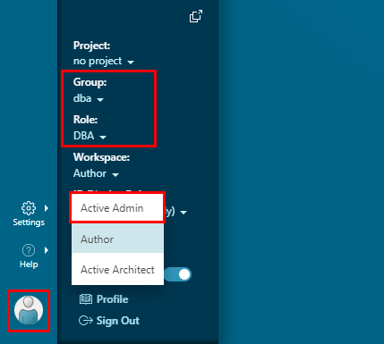 Active Workspace Profile Options