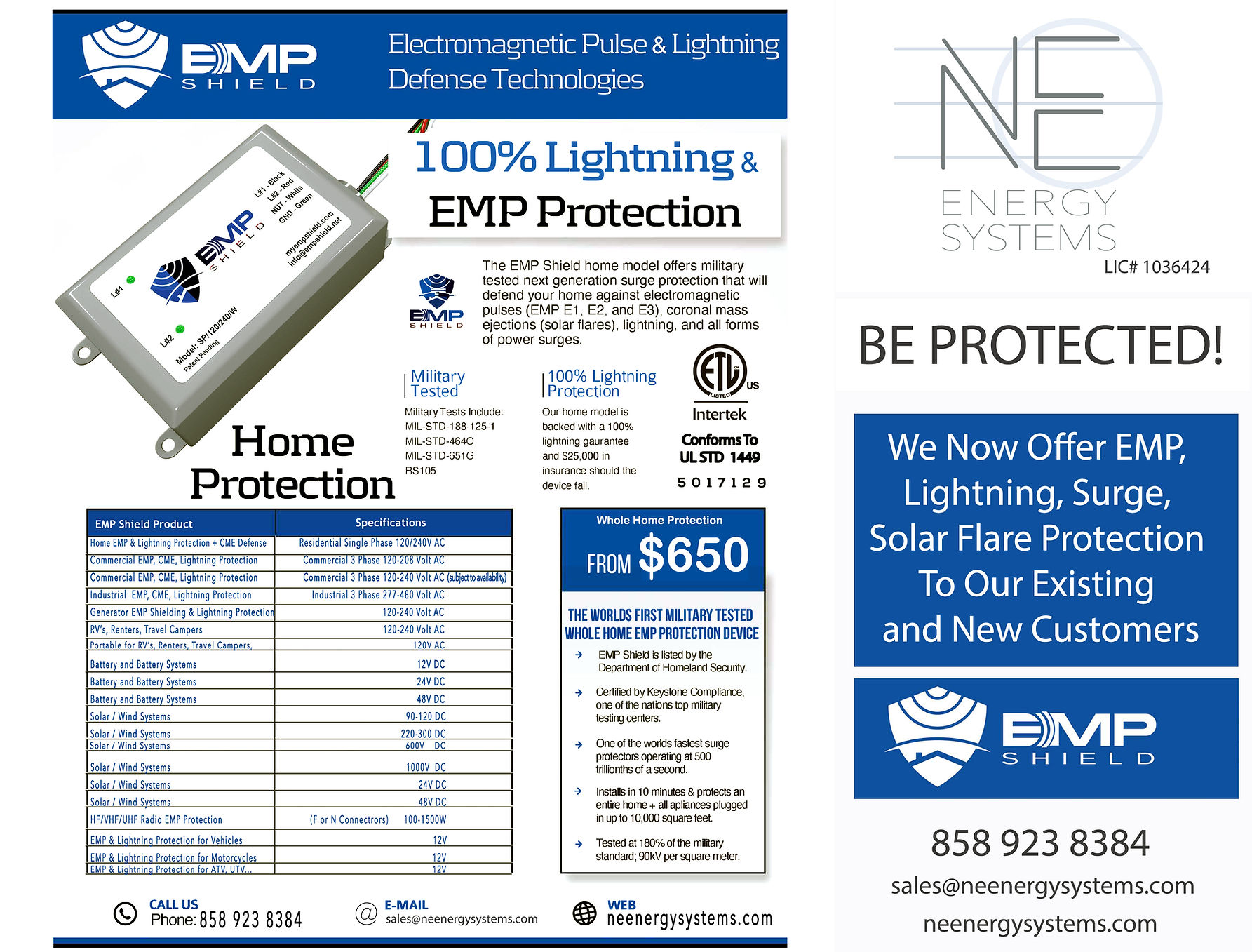 Electro Magnetic Shield, EMP Shield, Surge Protection, Deal, Be Protected.