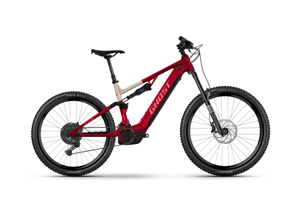 GHOST E-ASX ESSENTIAL Uni rebel red/coffee pebble - glossy HIGH 2026