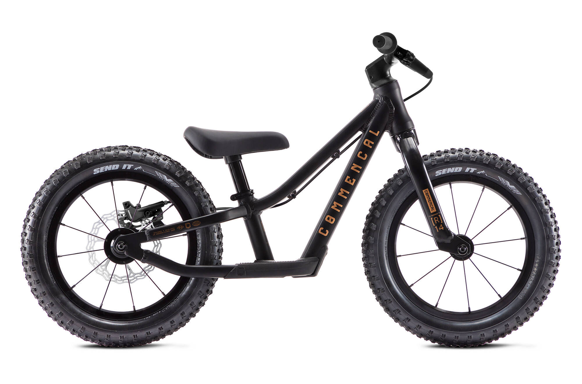 COMMENCAL RAMONES 14 PUSH BIKE BLACK 2026 + REAR BRAKE KIT