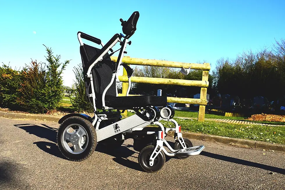 Thumbnail: Super Heavy Duty Electric Wheelchair D09XL by KWK / 21'' PINK