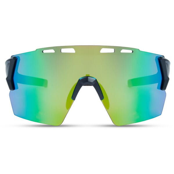 Thumbnail: Stealth Matt Dark Grey Sunglasses - Green Mirror Lens