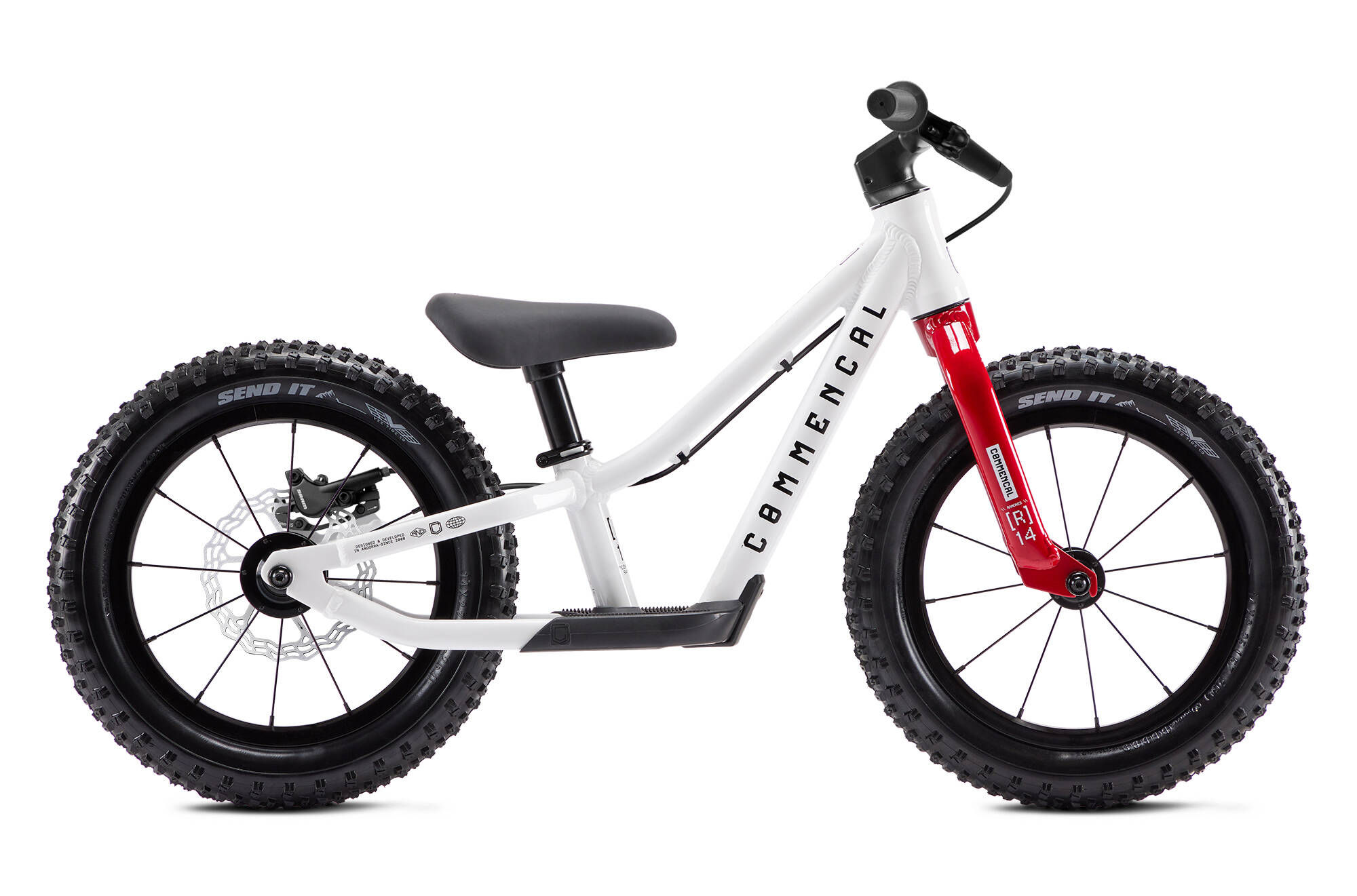 COMMENCAL RAMONES 14 PUSH BIKE WHITE 2026 + REAR BRAKE KIT