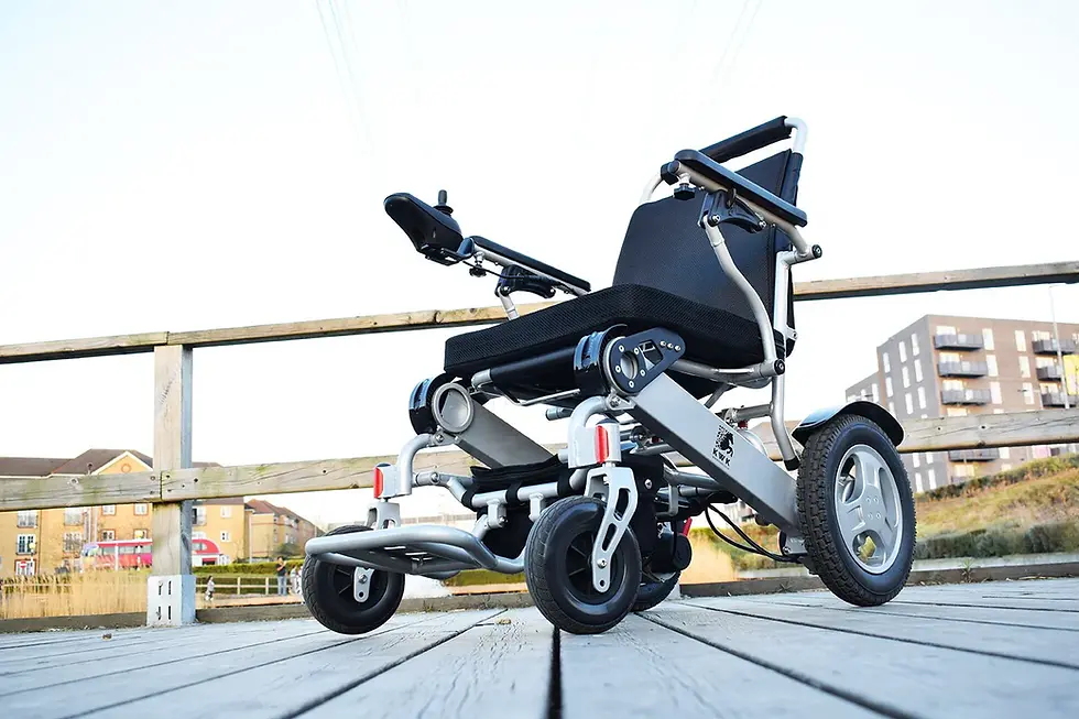 Thumbnail: Super Heavy Duty Electric Wheelchair D09XL by KWK / 21'' PINK