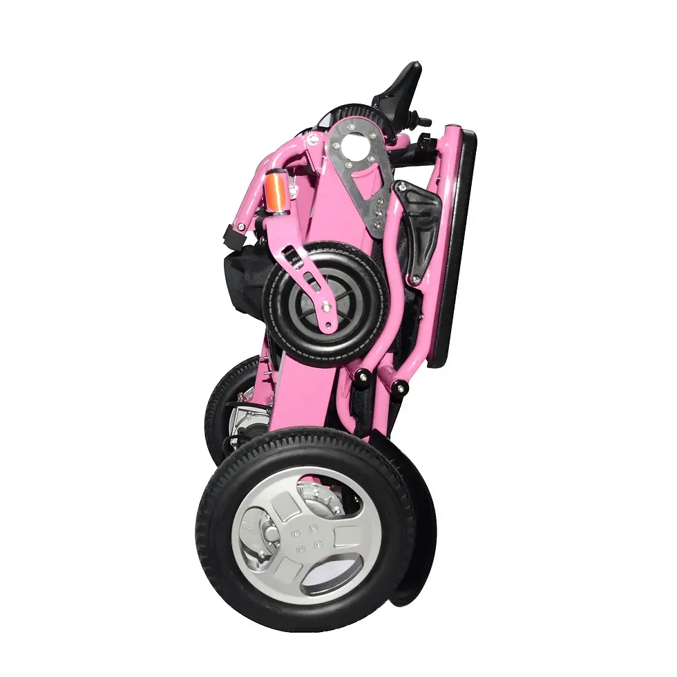 Thumbnail: Super Heavy Duty Electric Wheelchair D09XL by KWK / 21'' PINK