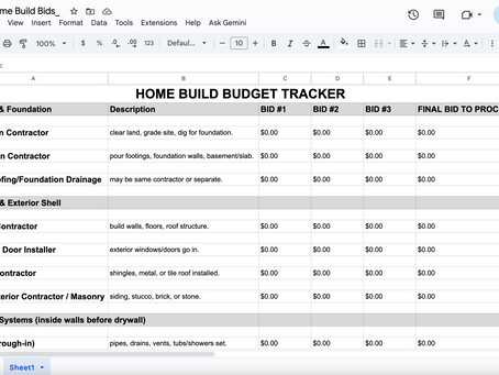 How to Bid Your New Build
