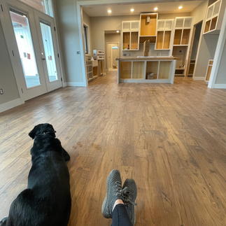 faux wood flooring bare