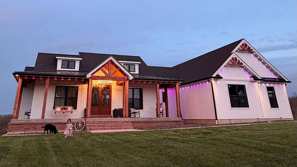 Modern white farmhouse