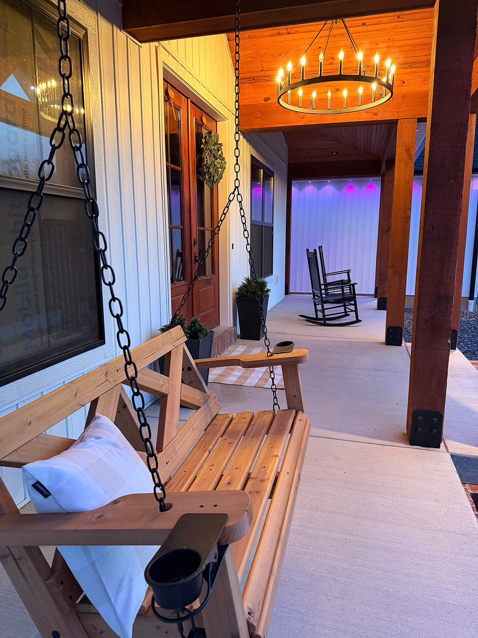 modern farmhouse front porch swing