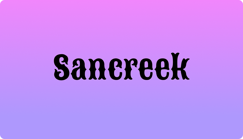 Sancreek scary font