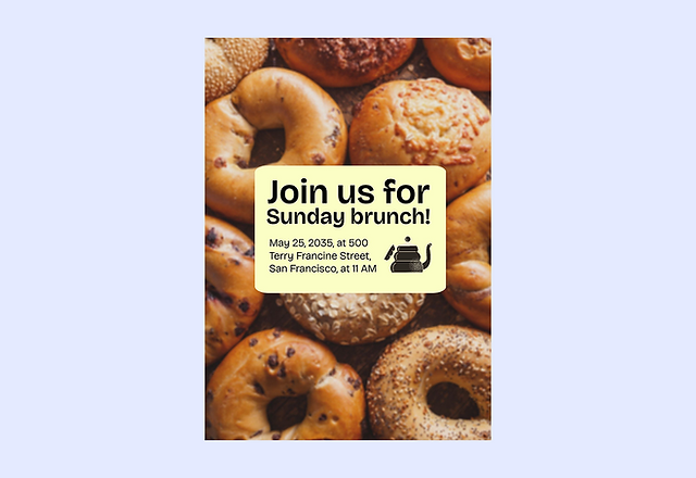 Playful Simple Brunch Invitation