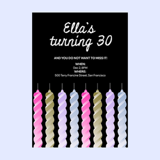 Modern Illustrative Birthday Invitation template from wixel