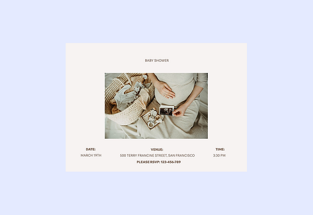 Classic Clean Baby Shower Invitation