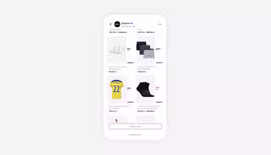 Facebook ad example by Stadium