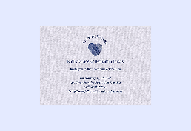 Elegant Minimalist Wedding Invitation