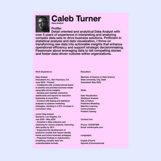 Edgy Neon Modern Resume